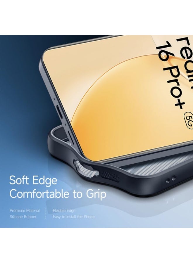 Muzz Case Back Cover for Realme 16 Pro Plus 5G, Shockproof Transparent Hard Back with Black Bumper, 360° Protection, PC & TPU Material, Anti-Slip Grip, Camera Protection - Image 4